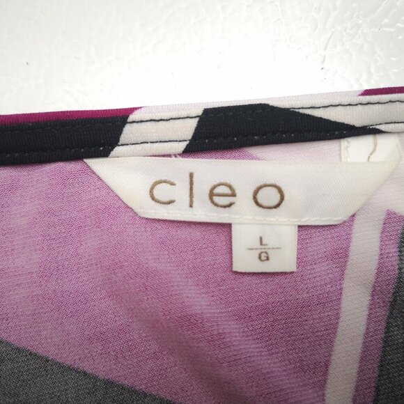 Cleo Ladies Size Large Multi Colored 3/4 Length Sleeves Dress or Tunic Top - Picture 3 of 10